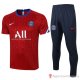 Tuta da track Paris Saint-germain Manica Corta 20-21 Rojo