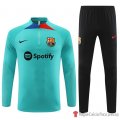 Felpa Della Tuta Barcellona Bambino 2023-24 Verde