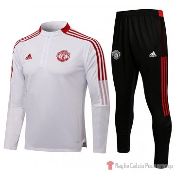 Tuta Da Track Felpa Manchester United Bambino 21-22 Blanco Tuta Da Track Felpa Manchester United Bambino 21-22 Blanco