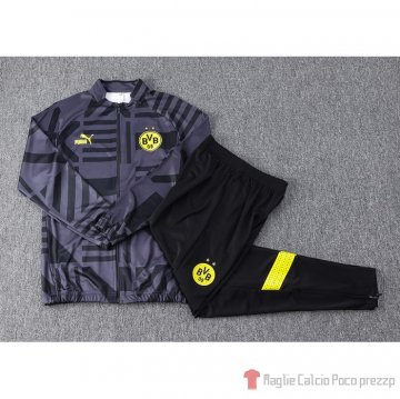 Giacca Della Tuta Borussia Dortmund 22-23 Negro Y Gris