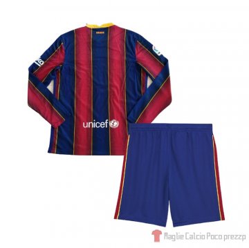 Maglia Barcellona Home Maniche Lunghe Bambino 20-21