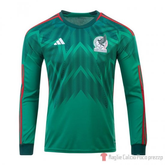 Maglia Messico Home Maniche Lunghe 2022 - Clicca l'immagine per chiudere