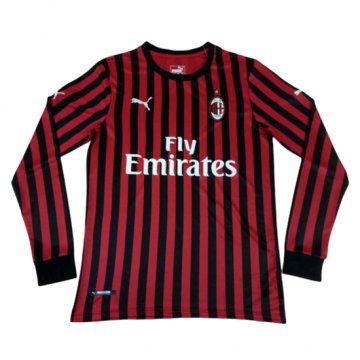 Maglia Milan Home Manica Lunga 2019/2020 Maglia Milan Home Manica Lunga 2019/2020
