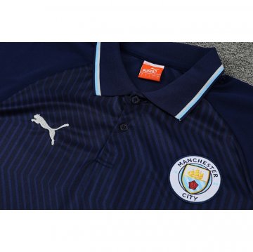 Maglia Polo Manchester City 22-23 Blu Marino