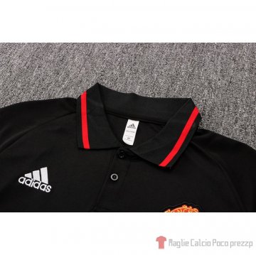 Maglia Polo Manchester United 2021-2022 Nero