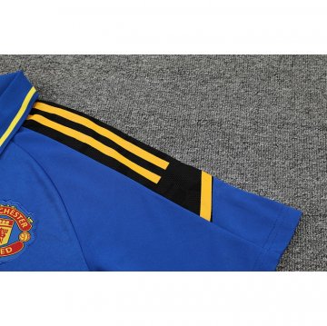 Maglia Polo Manchester United 22-23 Blu