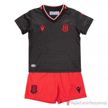 Maglia Stoke City Away Bambino 22-23 Negro Maglia Stoke City Away Bambino 22-23 Negro