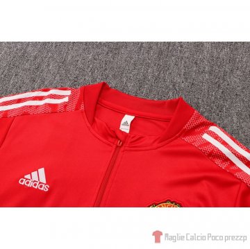 Tuta Da Track Felpa Manchester United Ucl 21-22 Rosso