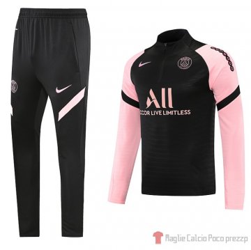 Tuta Da Track Felpa Paris Saint-germain 21-22 Nero E Rosa