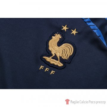Tuta Da Track Francia Manica Corta 2022-23 Blu - Pantalon Corto