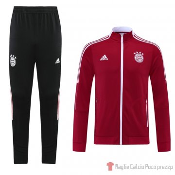 Tuta Da Track Giacca Bayern Munich Bambino 21-22 Rosso Tuta Da Track Giacca Bayern Munich Bambino 21-22 Rosso
