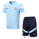 Tuta Da Track Manchester City Manica Corta 22-23 Azul - Pantalon Corto