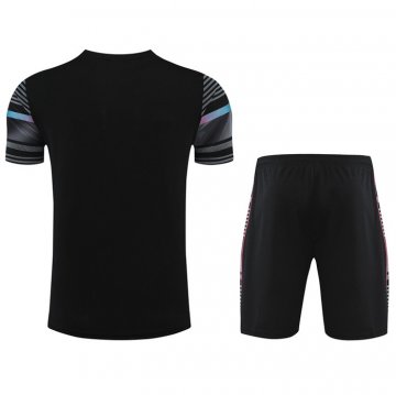 Tuta Da Track Manchester City Manica Corta 22-23 Nero - Pantalon Corto