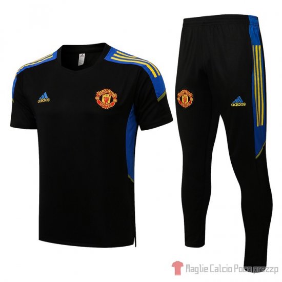 Tuta Da Track Manchester United Manica Corta 2021-22 Nero - Clicca l'immagine per chiudere