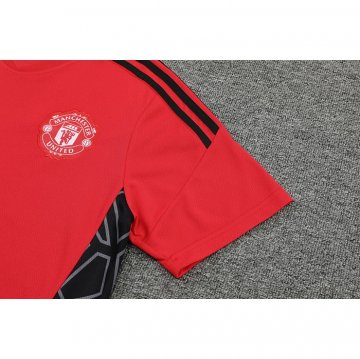 Tuta Da Track Manchester United Manica Corta 22-23 Rosso - Pantalon Corto