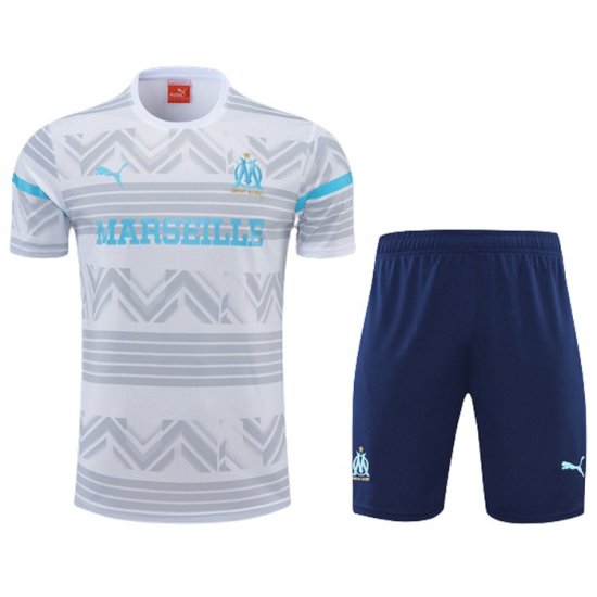 Tuta Da Track Marsiglia Manica Corta 22-23 Grigio - Pantalon Corto - Clicca l'immagine per chiudere