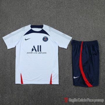 Tuta Da Track Paris Saint-germain Manica Corta 2022-23 Bianco - Pantalon Corto