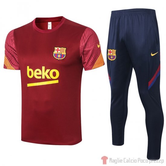 Tuta da Track Barcellona Manica Corta 2020/2021 Rosso - Clicca l'immagine per chiudere