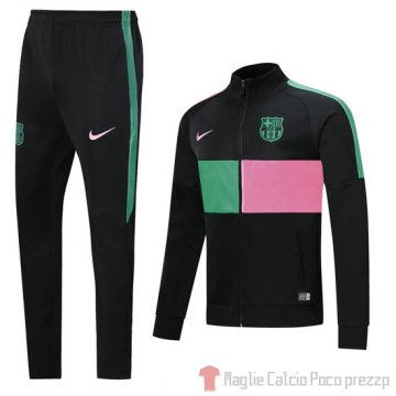 Tuta da Track Giacca Barcellona Bambino 2020/2021 Rosa e Verde