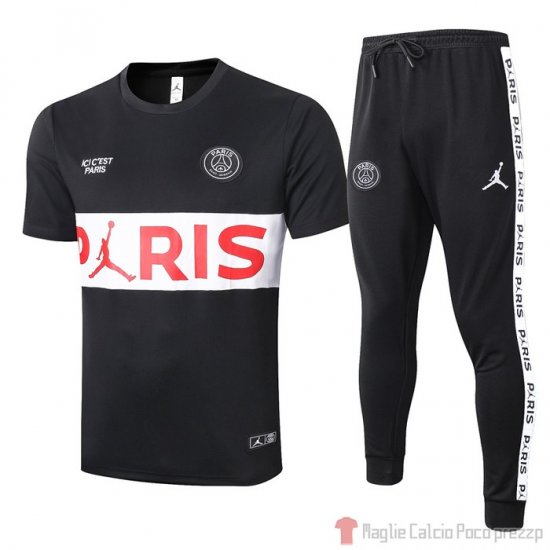 Tuta da Track Paris Saint-Germain Manica Corta 2020/2021 Nero - Clicca l'immagine per chiudere