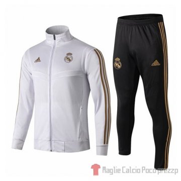 Tuta da Track Real Madrid Bambino 2019/2020 Bianco e Oro