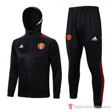Tuta con cappuccio Manchester United 2022-23 Negro Tuta con cappuccio Manchester United 2022-23 Negro