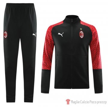 Tuta da Track Giacca Milan 2020-21 Negro Y Rojo