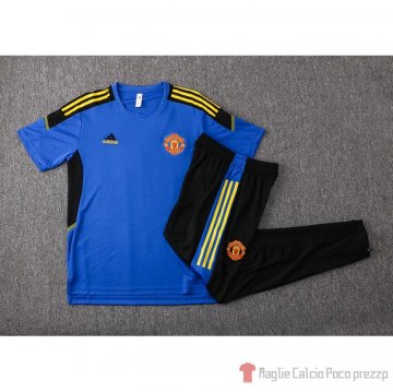 Tuta Manchester United Manica Corta 21-22 Azul