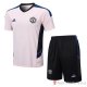 Tuta da Track Manchester United Manica Corta 22-23 Rosa - Pantalon Corto