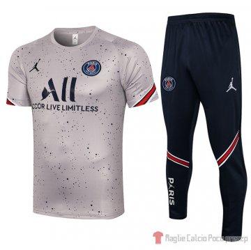 Tuta da Track Paris Saint-germain Manica Corta 2021-22 Gris