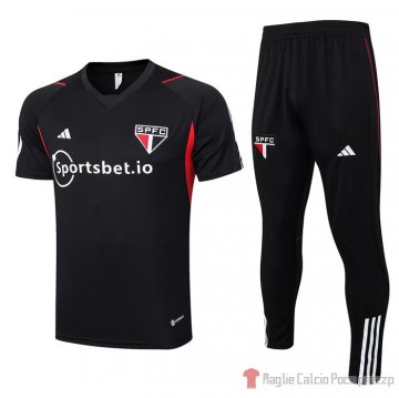 Tuta da Track Sao Paulo Manica Corta 23-24 Negro Tuta da Track Sao Paulo Manica Corta 23-24 Negro