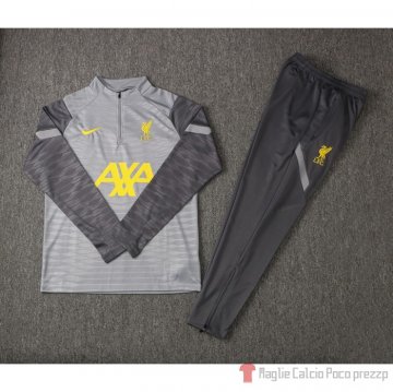 Tuta Da Track Felpa Liverpool Bambino 21-22 Gris