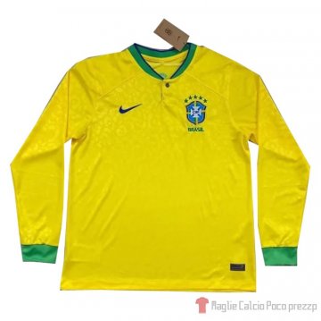 Maglia Brasile Home Manica Lunga 2022 Maglia Brasile Home Manica Lunga 2022