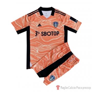 Maglia Leeds United Portiere Bambino 21-22 Arancione Maglia Leeds United Portiere Bambino 21-22 Arancione