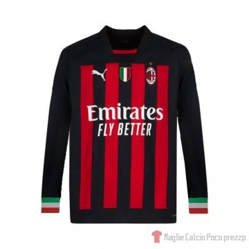 Maglia Milan Home Maniche Lunghe 22-23 Maglia Milan Home Maniche Lunghe 22-23