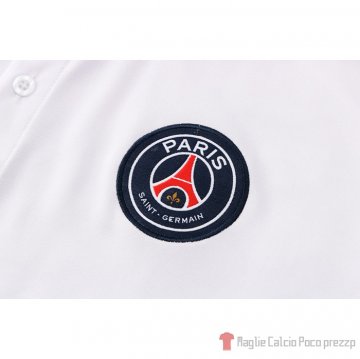 Maglia Polo Paris Saint-germain Jordan 22-23 Blanco