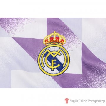 Maglia Polo Del Real Madrid 22-23 Blanco Y Purpura