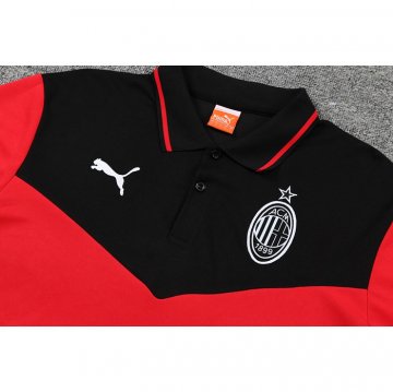 Maglia Polo Milan 22-23 Nero E Rosso