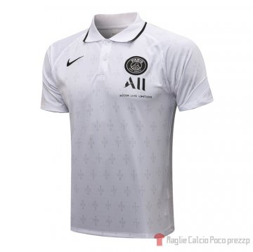 Maglia Polo Paris Saint-germain 2021-2022 Bianco Maglia Polo Paris Saint-germain 2021-2022 Bianco
