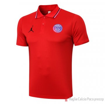 Maglia Polo Paris Saint-germain Jordan 21-22 Rosso Maglia Polo Paris Saint-germain Jordan 21-22 Rosso