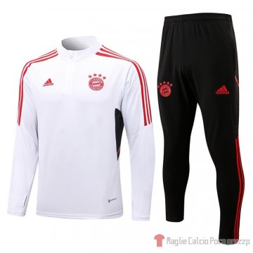 Tuta Da Track Felpa Bayern Munich Bambino 22-23 Bianco Tuta Da Track Felpa Bayern Munich Bambino 22-23 Bianco