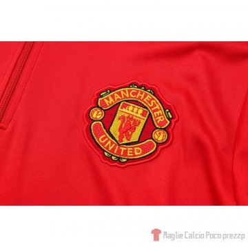 Tuta Da Track Felpa Manchester United Ucl 21-22 Rosso