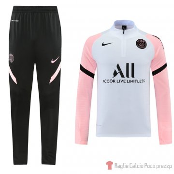 Tuta Da Track Felpa Paris Saint-germain 2021-2022 Bianco