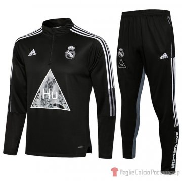 Tuta Da Track Felpa Real Madrid Bambino 2021-22 Nero