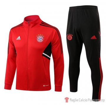 Tuta Da Track Giacca Bayern Munich Bambino 22-23 Rosso