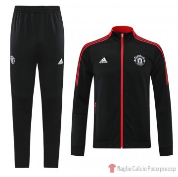 Tuta Da Track Giacca Manchester United 2021-22 Nero Tuta Da Track Giacca Manchester United 2021-22 Nero