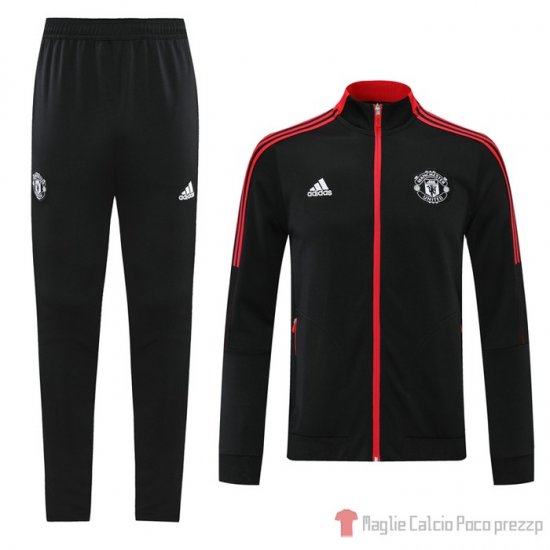 Tuta Da Track Giacca Manchester United 2021-22 Nero - Clicca l'immagine per chiudere
