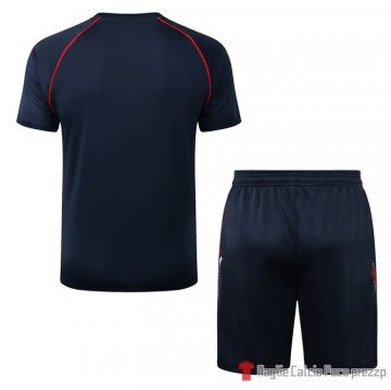 Tuta Da Track Paris Saint-germain Jordan Manica Corta 22-23 Blu - Pantalon Corto