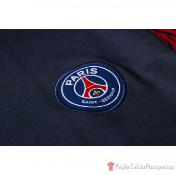 Tuta Da Track Paris Saint-germain Manica Corta 20-21 Blu E Rosso