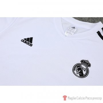 Tuta Da Track Real Madrid Manica Corta 2022-23 Bianco E Purpura - Pantalon Corto